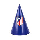 Blue hats with crest 15 cm 6 pieces